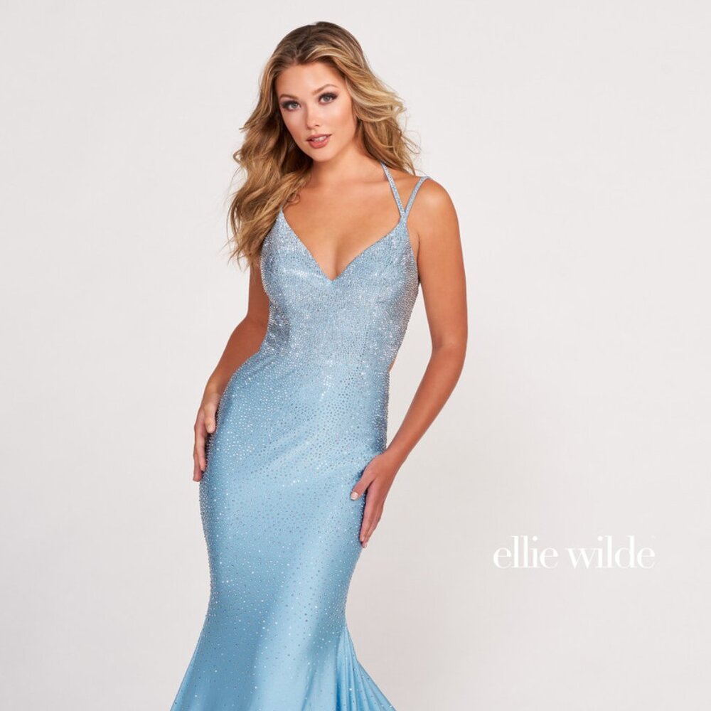 Ellie Wilde - EW122001- Size 2 - Light Blue Prom Dress